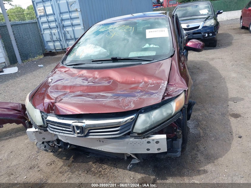 2012 Honda Civic Lx VIN: 19XFB2F51CE349036 Lot: 39597201