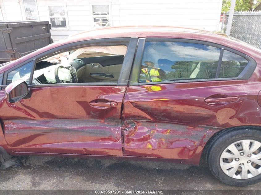 2012 Honda Civic Lx VIN: 19XFB2F51CE349036 Lot: 39597201