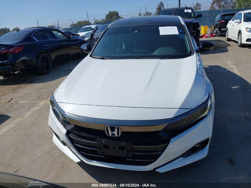 2021 Honda Accord Sport VIN: 1HGCV1F35MA016413 Lot: 39597234