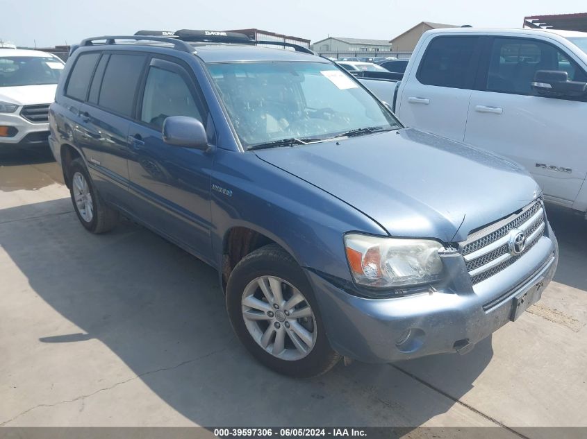 2007 Toyota Highlander Hybrid Limited V6 VIN: JTEHW21A170034104 Lot: 39597306