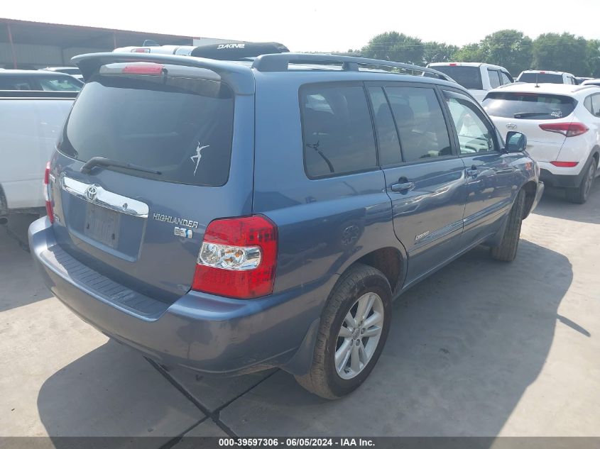 2007 Toyota Highlander Hybrid Limited V6 VIN: JTEHW21A170034104 Lot: 39597306