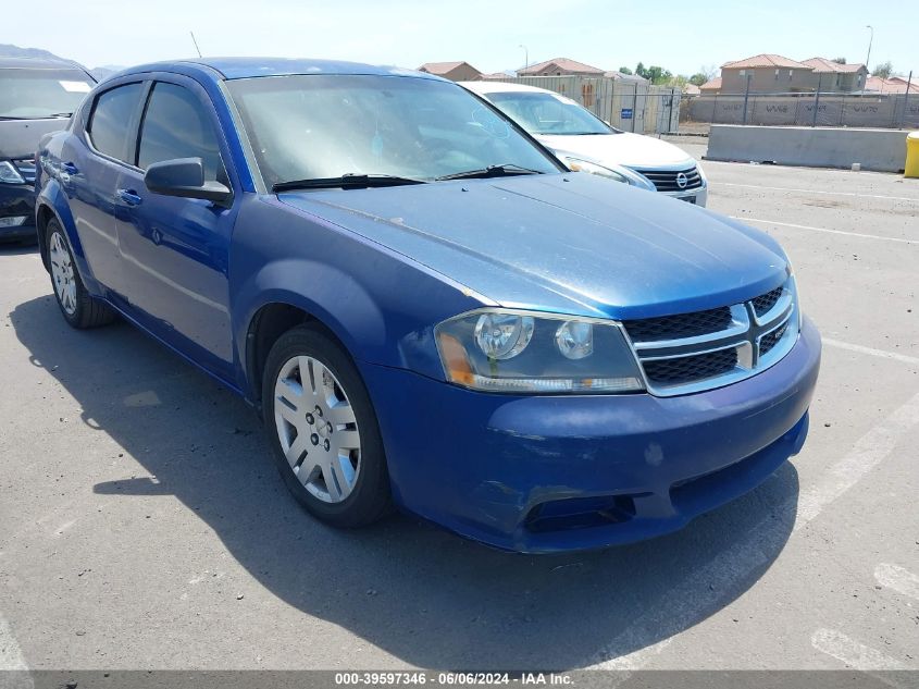 2013 Dodge Avenger Se VIN: 1C3CDZABXDN616663 Lot: 39597346