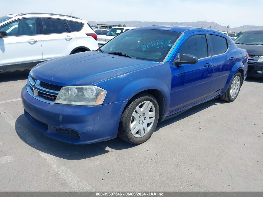 2013 Dodge Avenger Se VIN: 1C3CDZABXDN616663 Lot: 39597346