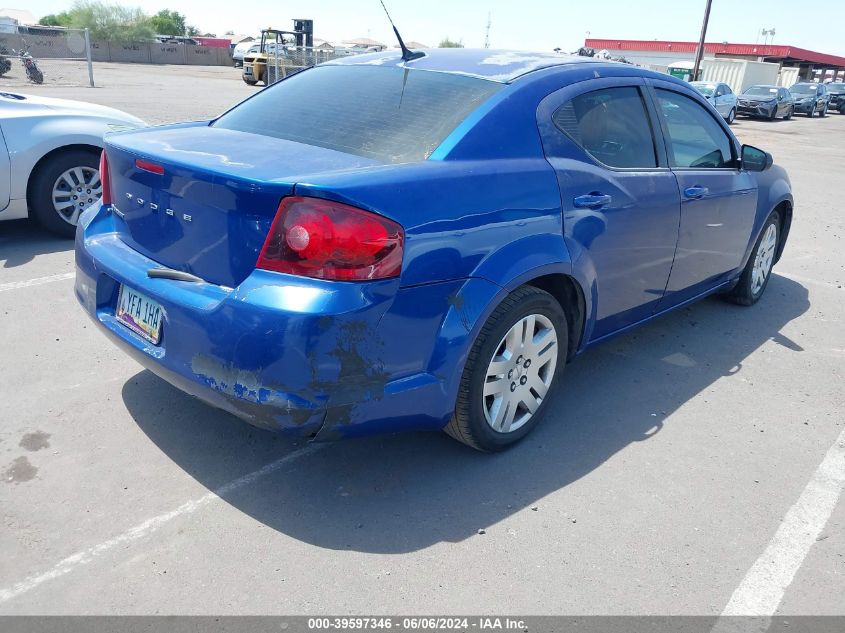 2013 Dodge Avenger Se VIN: 1C3CDZABXDN616663 Lot: 39597346