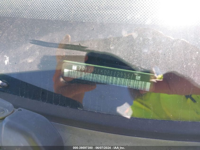 2010 Chevrolet Impala Lt VIN: 2G1WB5EK0A1129351 Lot: 39597380