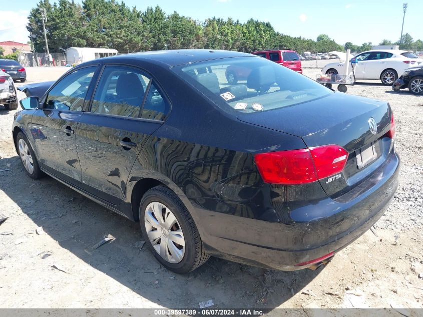 2011 Volkswagen Jetta 2.5L Se VIN: 3VWDX7AJ8BM325747 Lot: 39597389