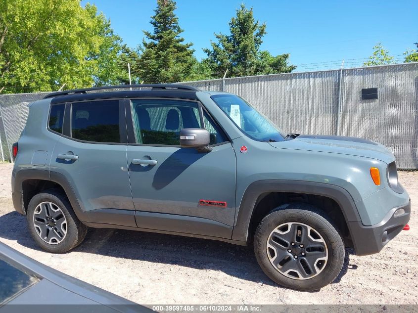 2017 Jeep Renegade Trailhawk 4X4 VIN: ZACCJBCB6HPE56240 Lot: 39597485