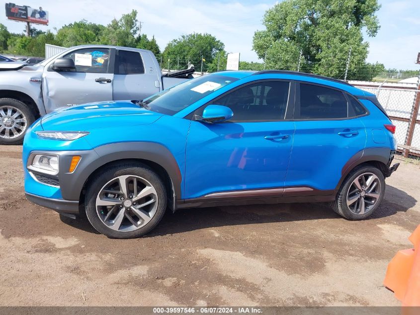 2021 Hyundai Kona Limited VIN: KM8K33A57MU637666 Lot: 39597546