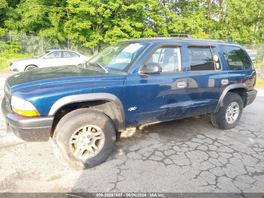 2002 Dodge Durango Sport VIN: 1B4HS38N32F175662 Lot: 39597557