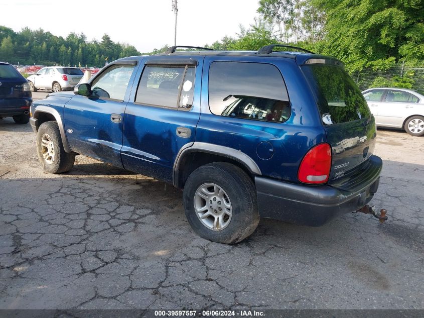 2002 Dodge Durango Sport VIN: 1B4HS38N32F175662 Lot: 39597557