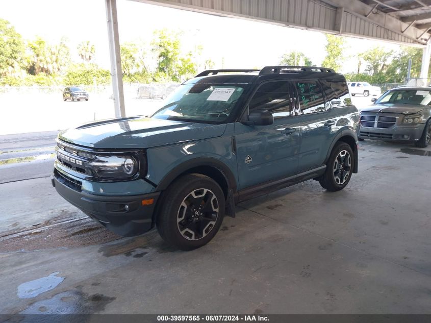 2022 Ford Bronco Sport Outer Banks VIN: 3FMCR9C64NRE24890 Lot: 39597565