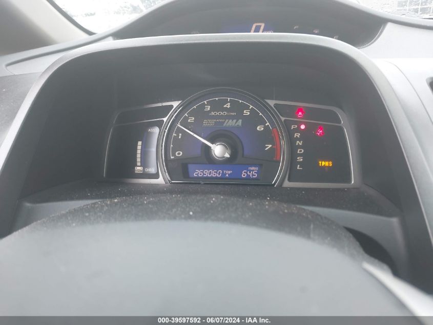 2010 Honda Civic Hybrid VIN: JHMFA3F2XAS000920 Lot: 39597592