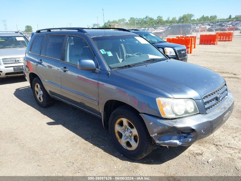 2003 Toyota Highlander VIN: JTEGD21AX30070112 Lot: 39597626