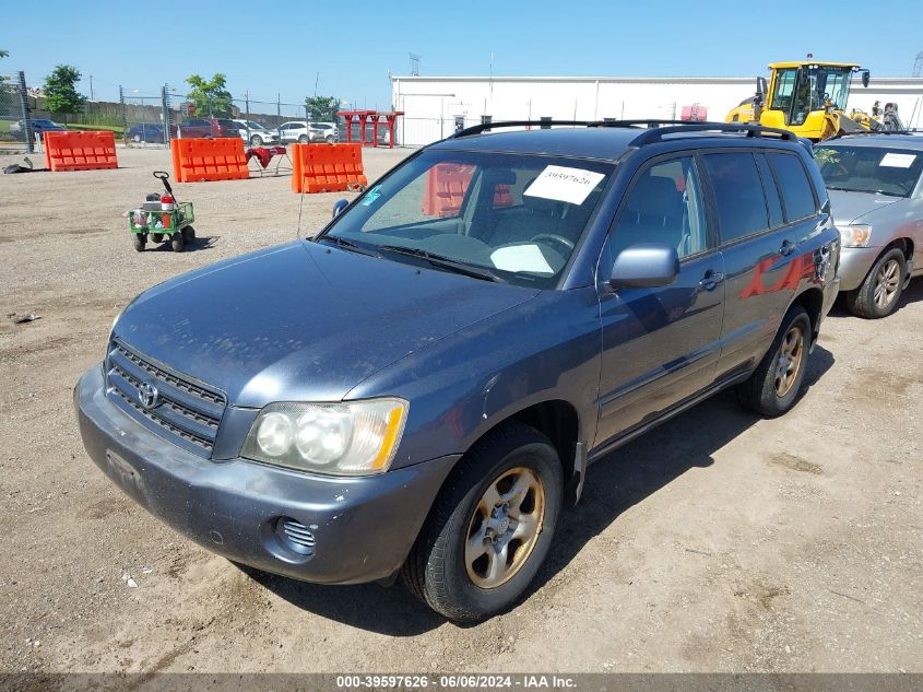 2003 Toyota Highlander VIN: JTEGD21AX30070112 Lot: 39597626