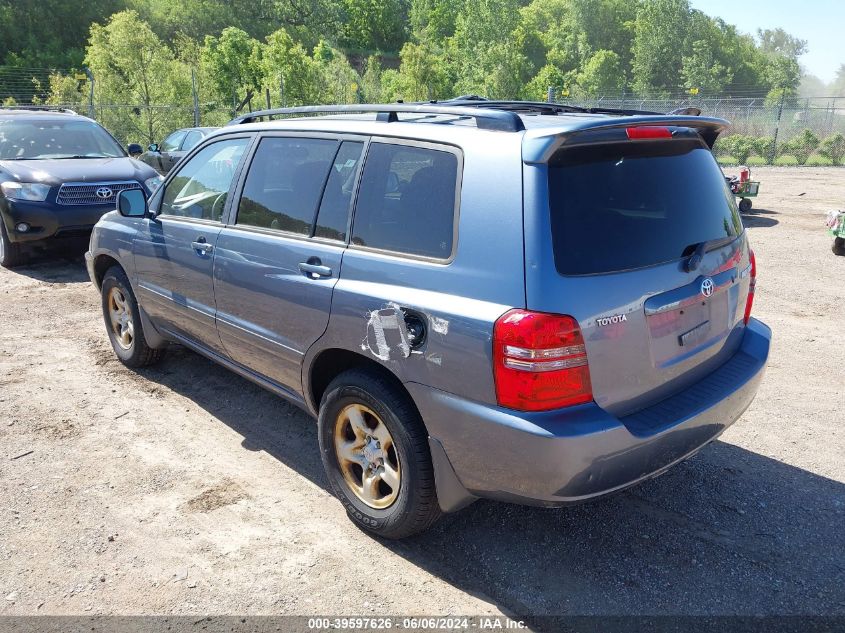 2003 Toyota Highlander VIN: JTEGD21AX30070112 Lot: 39597626