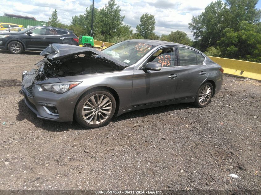 2021 Infiniti Q50 Luxe Awd VIN: JN1EV7BR1MM756059 Lot: 39597663