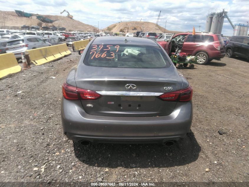 2021 Infiniti Q50 Luxe Awd VIN: JN1EV7BR1MM756059 Lot: 39597663