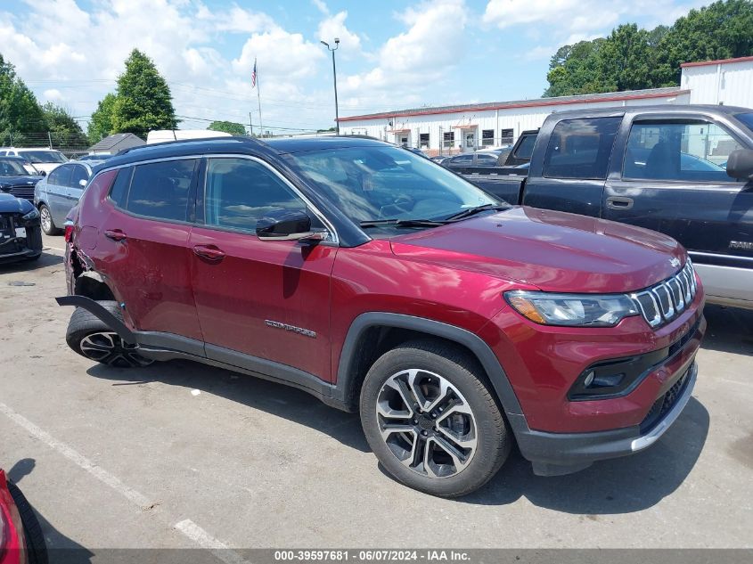 2022 Jeep Compass Limited 4X4 VIN: 3C4NJDCB6NT107670 Lot: 39597681