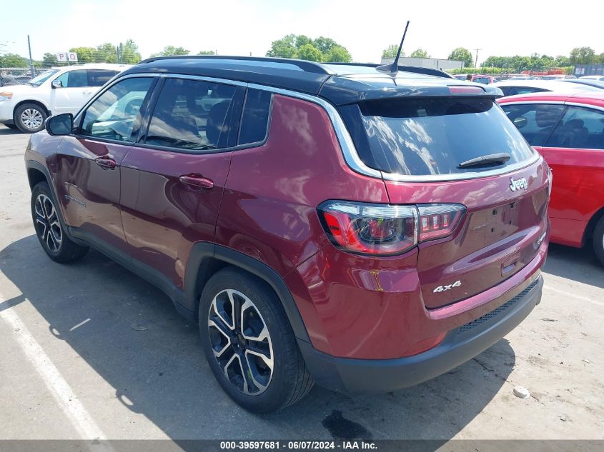 2022 Jeep Compass Limited 4X4 VIN: 3C4NJDCB6NT107670 Lot: 39597681