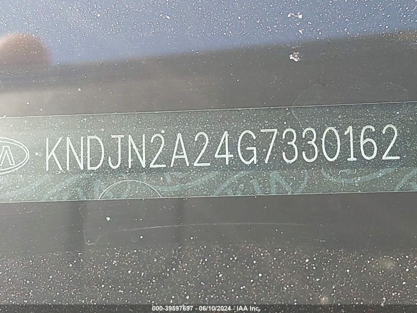 2016 Kia Soul VIN: KNDJN2A24G7330162 Lot: 39597697