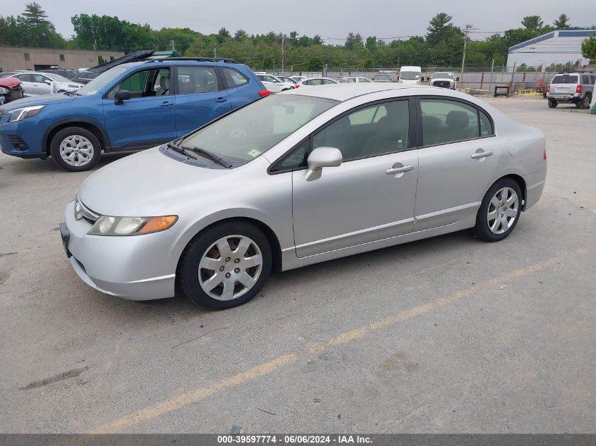 2006 Honda Civic Lx VIN: 2HGFA165X6H507140 Lot: 39597774