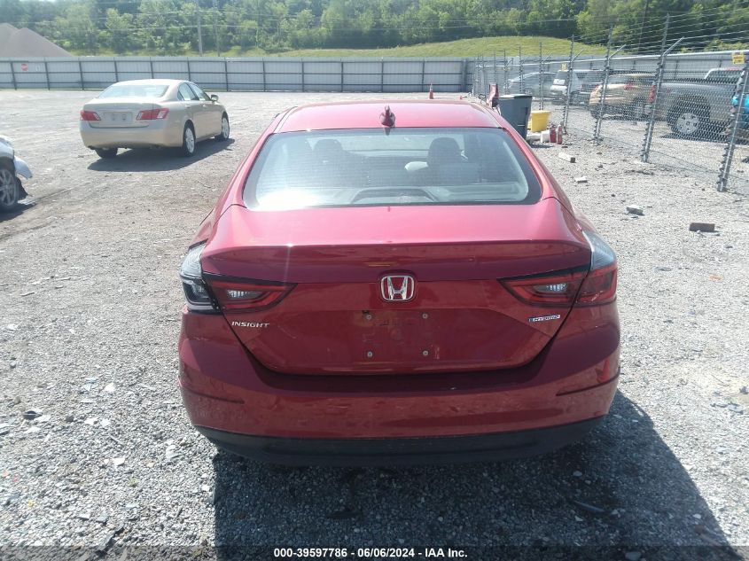 2022 Honda Insight Ex VIN: 19XZE4F55NE012825 Lot: 39597786