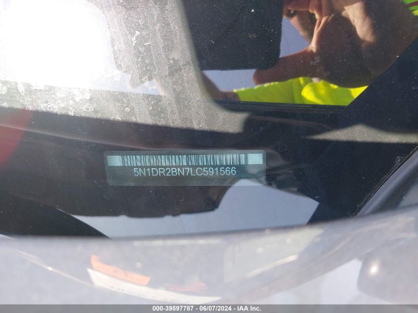 2020 Nissan Pathfinder Sv 2Wd VIN: 5N1DR2BN7LC591566 Lot: 39597787