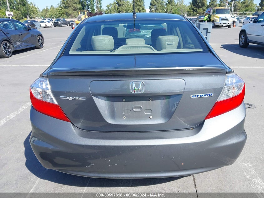 2012 Honda Civic Hybrid VIN: JHMFB4F28CS004759 Lot: 39597818