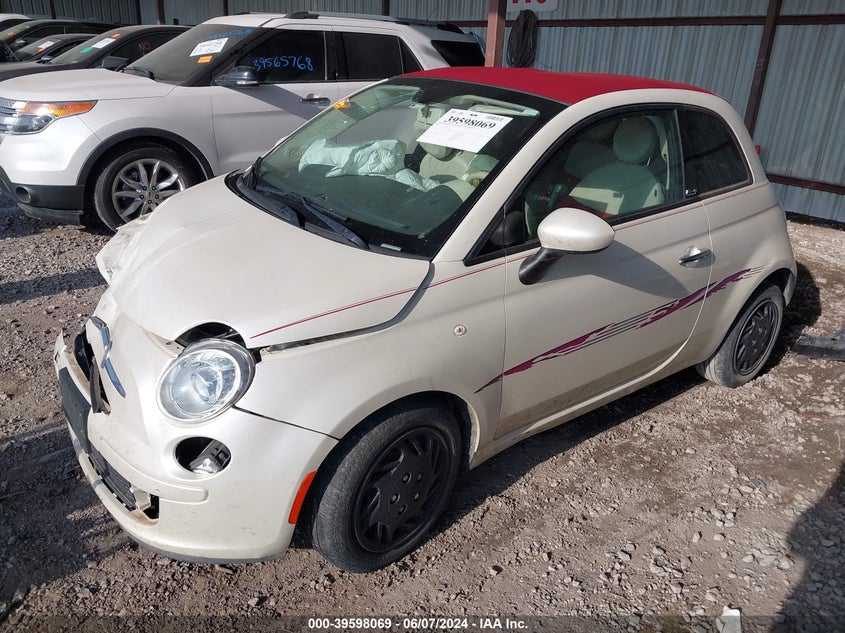 2012 Fiat 500C Pop VIN: 3C3CFFDR2CT310220 Lot: 39598069