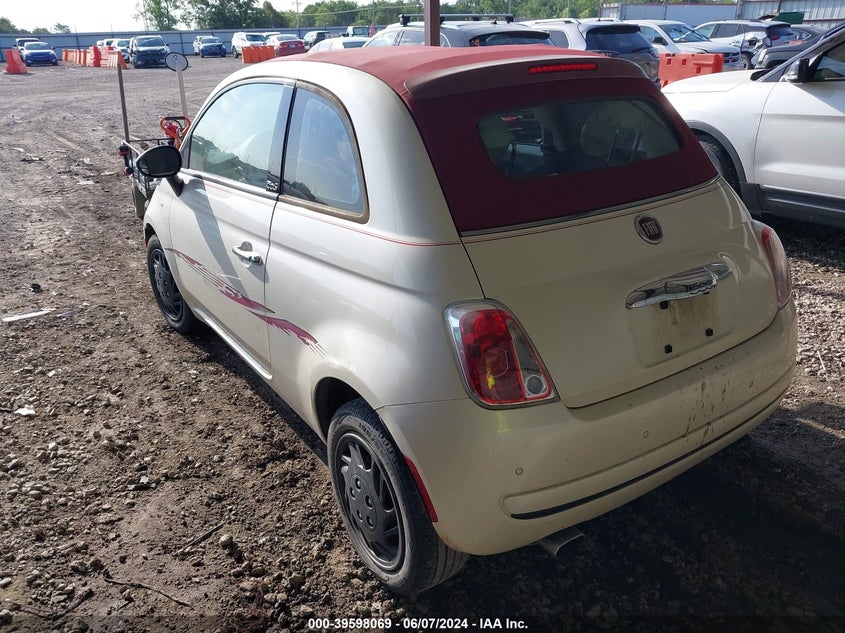 2012 Fiat 500C Pop VIN: 3C3CFFDR2CT310220 Lot: 39598069