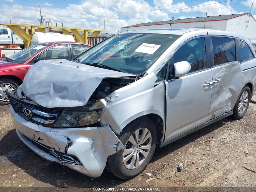 2014 Honda Odyssey Ex-L VIN: 5FNRL5H67EB091166 Lot: 39598139