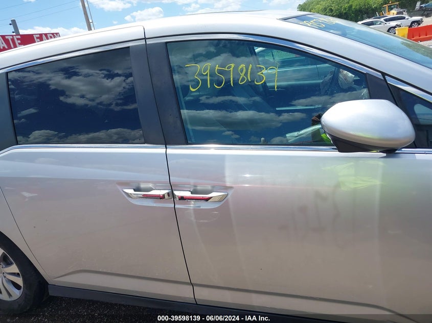 2014 Honda Odyssey Ex-L VIN: 5FNRL5H67EB091166 Lot: 39598139