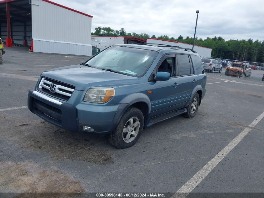 2006 Honda Pilot Ex VIN: 2HKYF18466H502201 Lot: 39598145