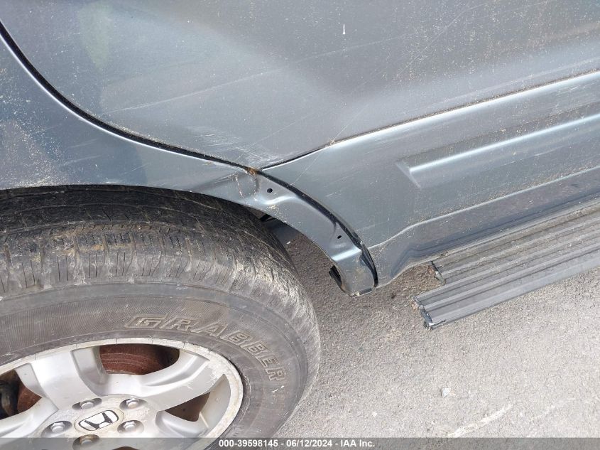 2006 Honda Pilot Ex VIN: 2HKYF18466H502201 Lot: 39598145