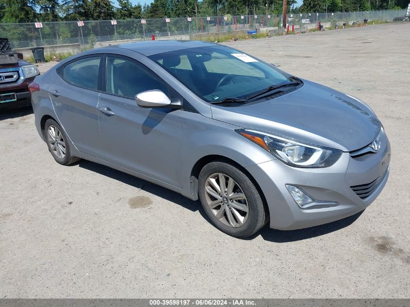 2014 Hyundai Elantra Se VIN: KMHDH4AEXEU143299 Lot: 39598197