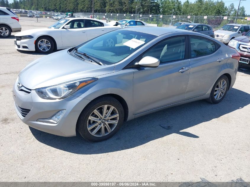 2014 Hyundai Elantra Se VIN: KMHDH4AEXEU143299 Lot: 39598197