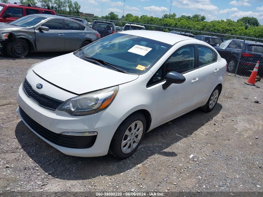 2016 Kia Rio Lx VIN: KNADM4A36G6595267 Lot: 39598220