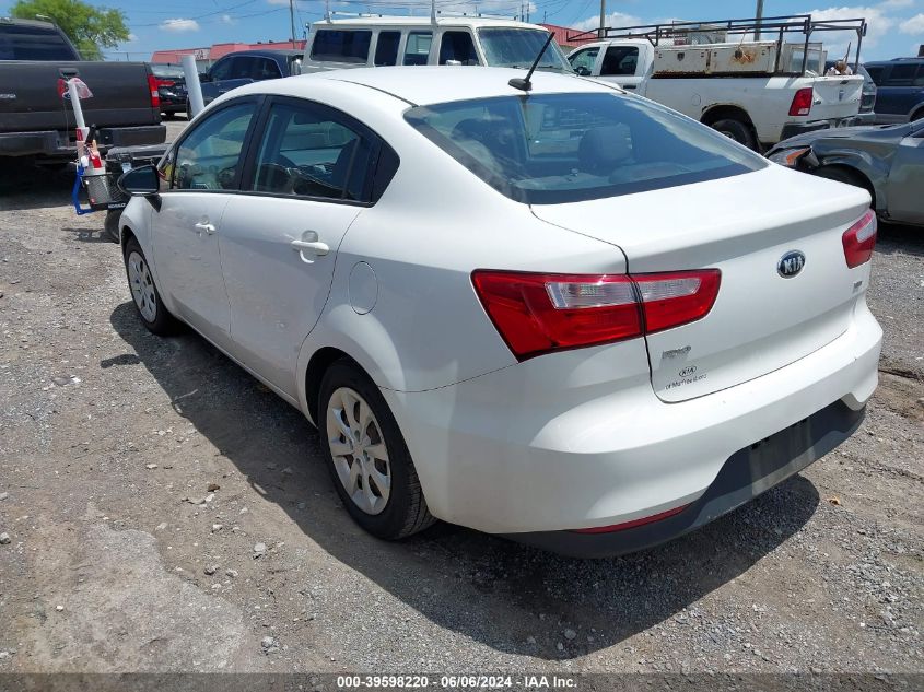 2016 Kia Rio Lx VIN: KNADM4A36G6595267 Lot: 39598220