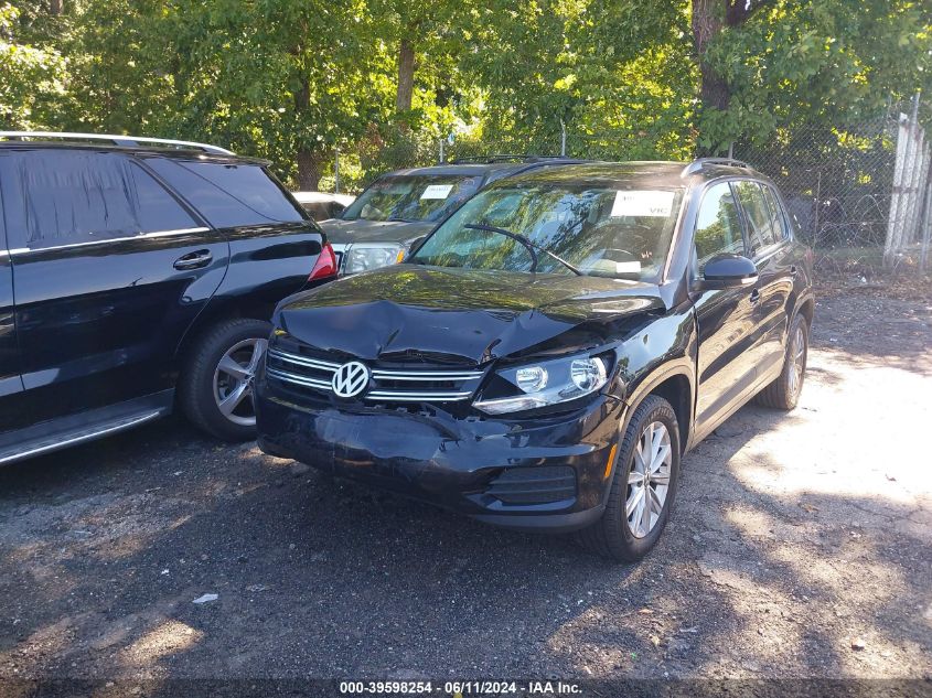 2017 Volkswagen Tiguan 2.0T/2.0T S VIN: WVGAV7AX4HK045156 Lot: 39598254