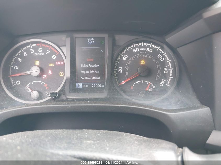 2020 Toyota Tacoma Sr VIN: 3TYSX5EN3LT000442 Lot: 39598269