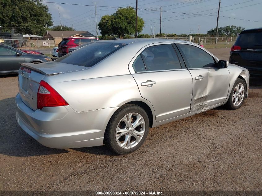 2012 Ford Fusion Se VIN: 3FAHP0HA4CR380191 Lot: 39598324