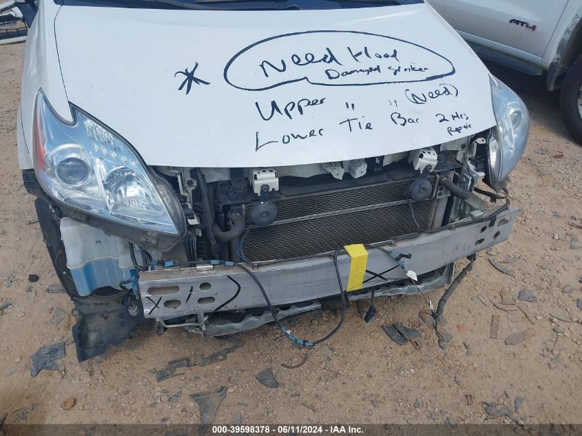 2012 Toyota Prius Two VIN: JTDKN3DU2C5457635 Lot: 39598378