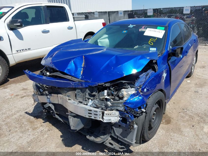 2018 Honda Civic Lx VIN: 19XFC2F58JE014737 Lot: 39598383