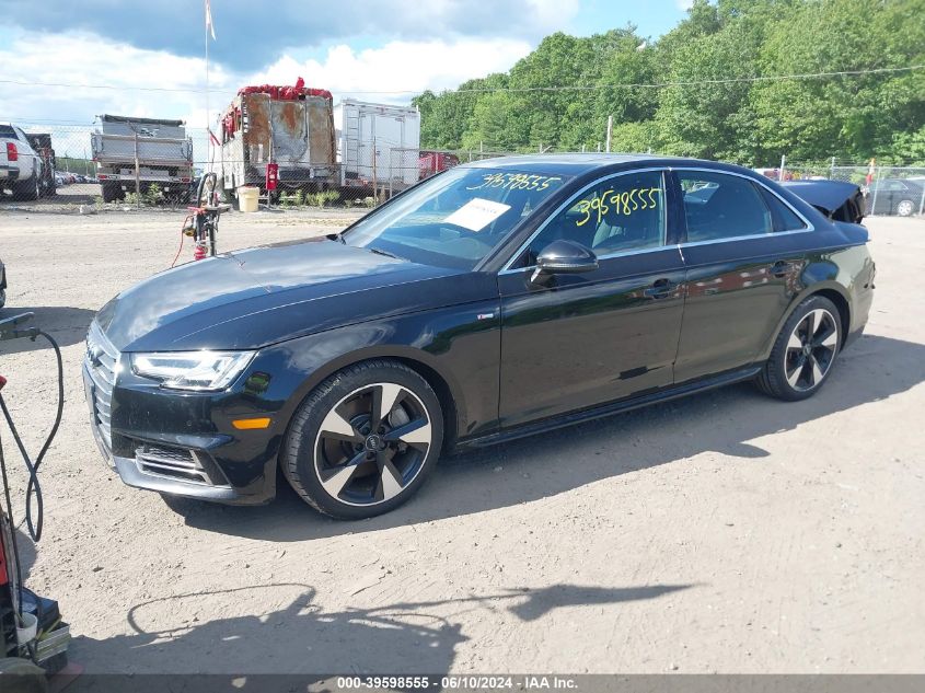 2017 Audi A4 2.0T Premium VIN: WAUENAF4XHN005161 Lot: 39598555