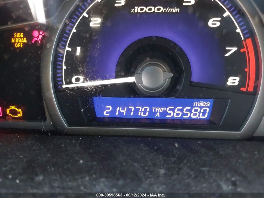 2010 Honda Civic Sdn Lx-S VIN: 19XFA1F63AE019370 Lot: 39598563