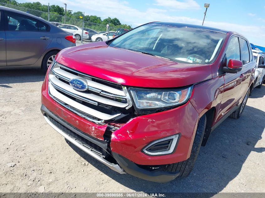 2017 Ford Edge Sel VIN: 2FMPK4J80HBB72247 Lot: 39598585