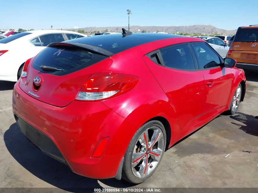 2016 Hyundai Veloster VIN: KMHTC6AD0GU294944 Lot: 39598594