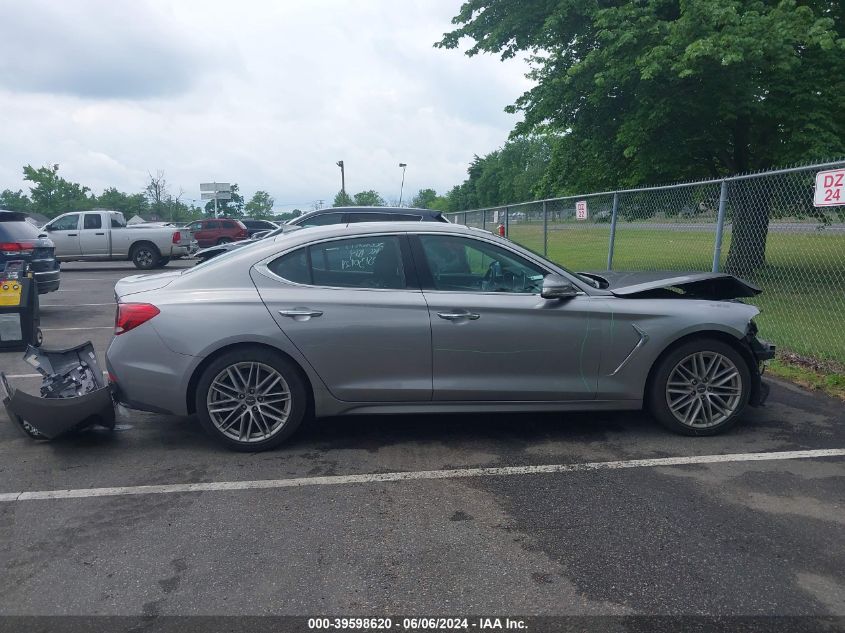 2021 Genesis G70 2.0T Awd VIN: KMTG34LA9MU076107 Lot: 39598620