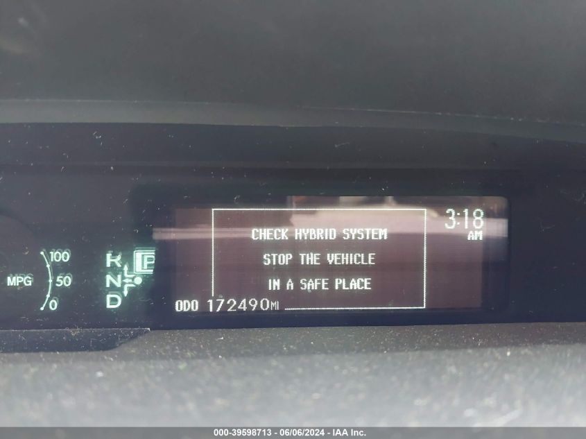 2015 Toyota Prius Four VIN: JTDKN3DU6F0464718 Lot: 39598713