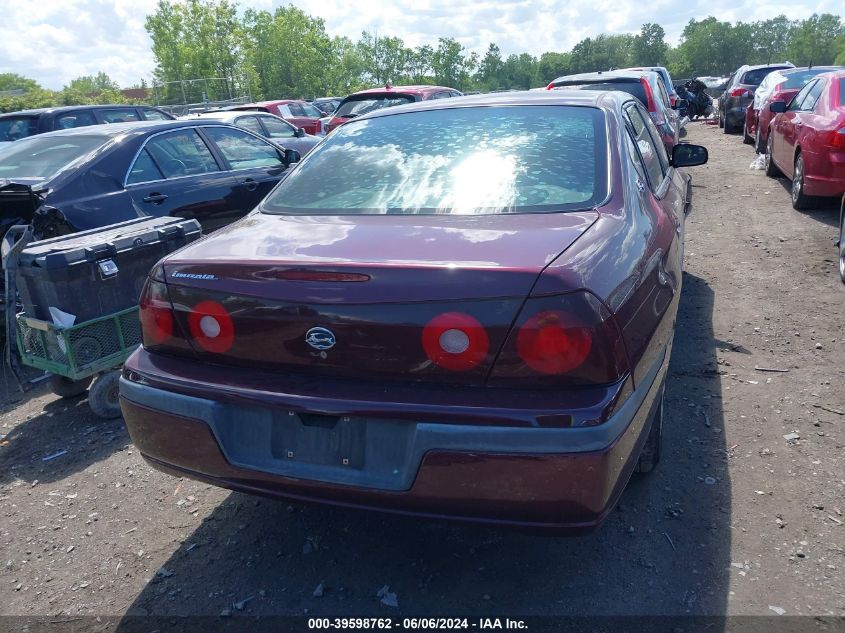 2003 Chevrolet Impala VIN: 2G1WF52E039383004 Lot: 39598762